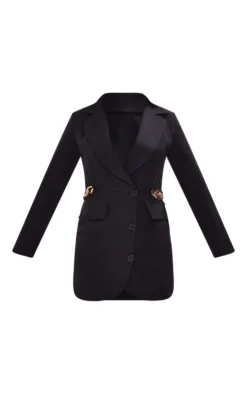 Black Woven Side Chain Detail Blazer Dress -Moden Vibe Sales Store 001e9dc60849b0a218b86866318115125072fe83 cnd9130 5