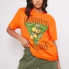 Orange County Tennis Print T Shirt