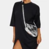 Black Split Oversized Boyfriend T Shirt Dress