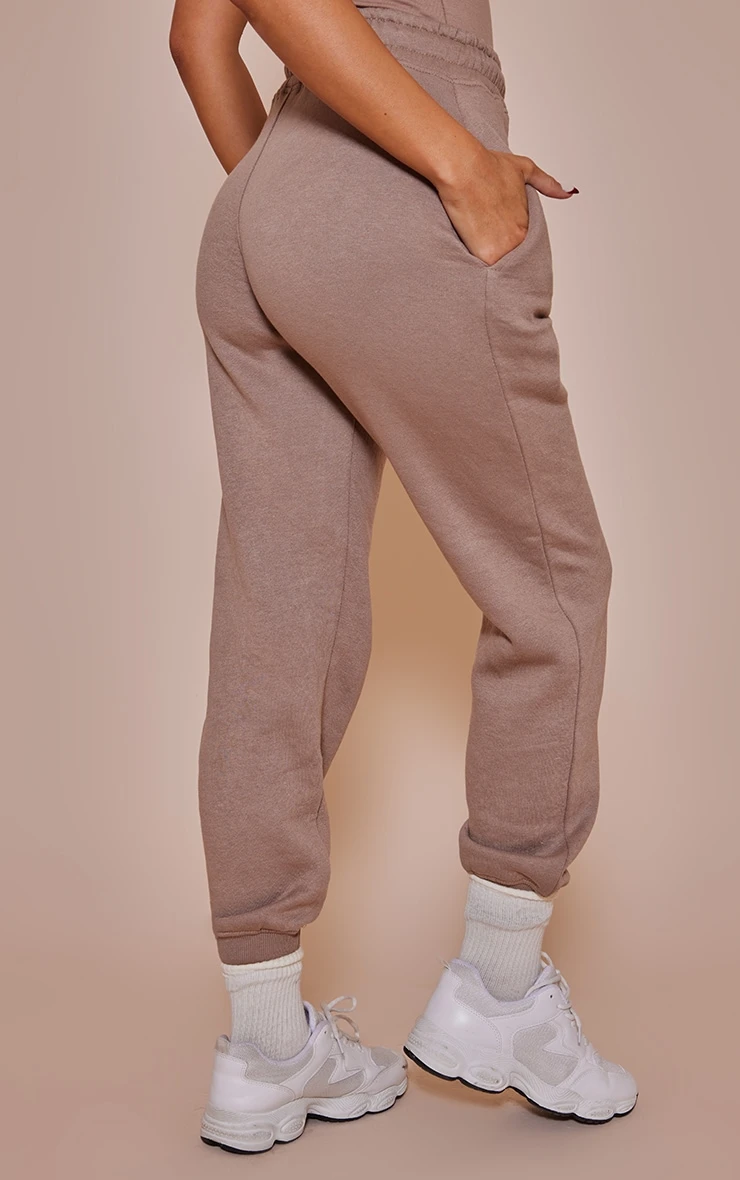 PRETTYLITTLETHING Logo Toffee High Waisted Cuffed Joggers 3 PRETTYLITTLETHING Logo Toffee High Waisted Cuffed Joggers - Image 3