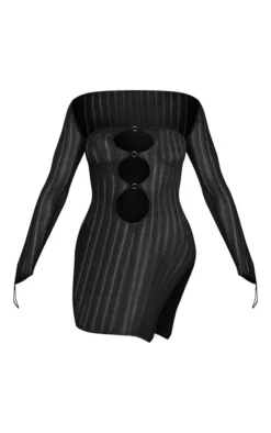 Black Distressed Sheer Knit Cut Out Side Split Dress & Sleeves 9 Black Distressed Sheer Knit Cut Out Side Split Dress & Sleeves -Moden Vibe Sales Store 0822f58fde2bb9530f97c3b17189b469cfa53fee cnc3255 5