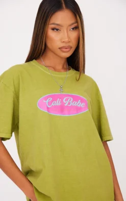 Lime Cali Babe Printed Washed T Shirt -Moden Vibe Sales Store 09cf82fb237e554f812a01125fb9642addc19026 cne9067 4