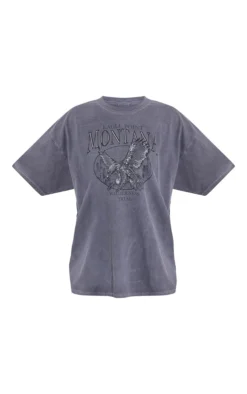 Charcoal Montana Logo Oversized Washed T Shirt -Moden Vibe Sales Store 0a0b327edf907ce8a75f28ffd8b8a1515603b377 cmn4552 5