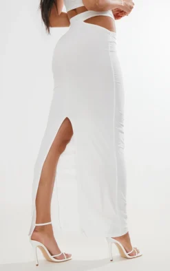 White Slinky Cut Out Waist Maxi Skirt 7 White Slinky Cut Out Waist Maxi Skirt -Moden Vibe Sales Store 0cd512b210e7910d8f8d794c58bb9cd9116f3c8a cnd7413 3