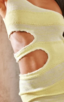 Yellow Extreme Cut Out Side Marl Knit Mini Dress -Moden Vibe Sales Store 10cc58ded43cac37f1a6e0090cd52e431e0c53d2 cnc3266 4