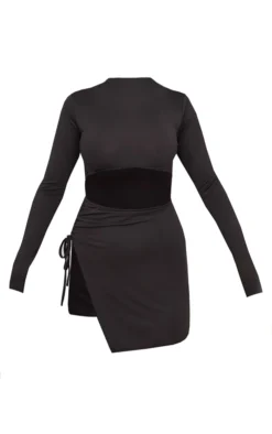 Black Slinky High Neck Cut Out Long Sleeve Bodycon Dress 9 Black Slinky High Neck Cut Out Long Sleeve Bodycon Dress -Moden Vibe Sales Store 127571990cdeb9b40b8156d53a3330f8a4a47d73 cna1127 5