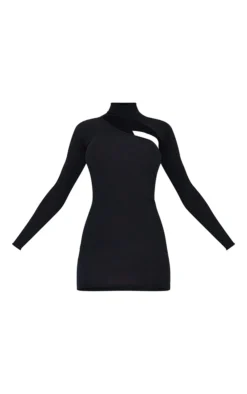 Black High Neck Cut Out Chest Rib Bodycon Dress 9 Black High Neck Cut Out Chest Rib Bodycon Dress -Moden Vibe Sales Store 1f035f7c5aa08cc1a956b70ca9d01ccd434b1942 cmw4937 6