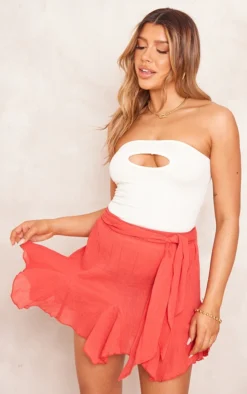 Rust Cheesecloth Handkerchief Hem Tie Waist Mini Skirt -Moden Vibe Sales Store 1f62259df0f9c6f2a0dc10ec0447ee653db0b5c7 cnd9145 4