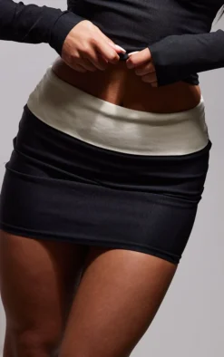 Black Stretch Woven Fold Over Detail Micro Mini Skirt -Moden Vibe Sales Store 23b692216d842a7bd78bca5528c0f7584f882c23 cnd4000 5
