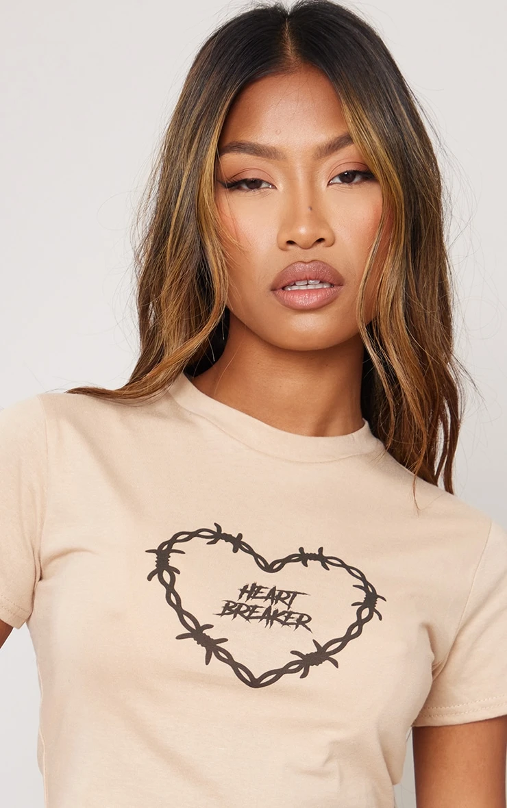 Stone Heart Breaker Print Fitted T Shirt 4 Stone Heart Breaker Print Fitted T Shirt - Image 4