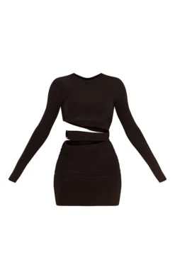 Black Slinky Cut Out Waist Ring Detail Bodycon Dress -Moden Vibe Sales Store 2d98218eecc278f0a1a9a0d1da2b48e910e23b5e cmw4770 6