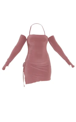 Rose Slinky Ruched Side Halter Tie Bardot Shift Dress 9 Rose Slinky Ruched Side Halter Tie Bardot Shift Dress -Moden Vibe Sales Store 2e845c433a767d763d5bfba2e080f6347b83e43f cnd0395 5