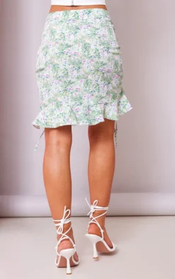 Green Floral Printed Chiffon Ruched Frill Mini Skirt -Moden Vibe Sales Store 2f34e8206dfcd0bb65434506af7621d5a4468b10 cnd9203 3