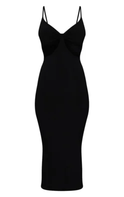Black Strappy Cut Out Detail Slinky Midi Dress -Moden Vibe Sales Store 3030a7739830d2d6f333c82b490e45e8c48630fa cmr4962 6