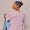 Lilac Athletic Club Puff Print T Shirt
