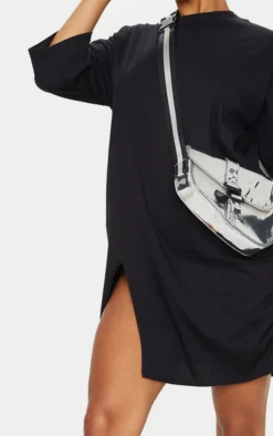 Black Split Oversized Boyfriend T Shirt Dress -Moden Vibe Sales Store 35a10de001b604f77a27148a38563f11589d43f8 cmm8913 4