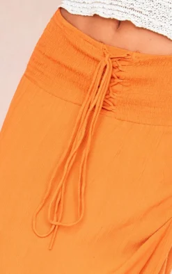 Rust Cheesecloth Tie Shirred Waist Floaty Maxi Skirt -Moden Vibe Sales Store 44593e0324e46cf0510def21f1f09b901875a27c cnd6659 4