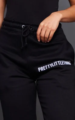 PRETTYLITTLETHING Logo Black High Waisted Cuffed Joggers -Moden Vibe Sales Store 45d4cab7763e149df8503311de7cfc6f51f47de2 cnc2399 4