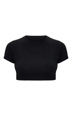 Basic Black & White Cotton Blend Roll Sleeve Crop T Shirt 2 Pack 9 Basic Black & White Cotton Blend Roll Sleeve Crop T Shirt 2 Pack -Moden Vibe Sales Store 49144f58889787d7ed351ab86ad6434f16acc0df cmp2045 5
