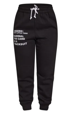 PRETTYLITTLETHING Logo Black Slogan Print Joggers 9 PRETTYLITTLETHING Logo Black Slogan Print Joggers -Moden Vibe Sales Store 4bbeadeca9aa24d9ea203867b7064cc517aed87b cmt8565 5