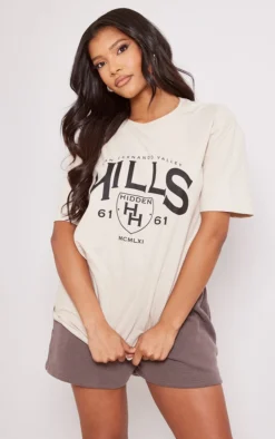 PRETTYLITTLETHING Stone Hidden Hills Print T Shirt -Moden Vibe Sales Store 56594ad25c34bda978bba94b4b8a77fa4e01a6c3 cne9078 3