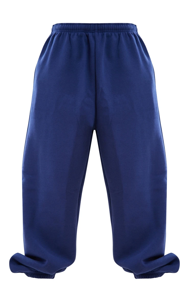 Navy Blue Sweat Cuffed High Waist Joggers 5 Navy Blue Sweat Cuffed High Waist Joggers - Image 5