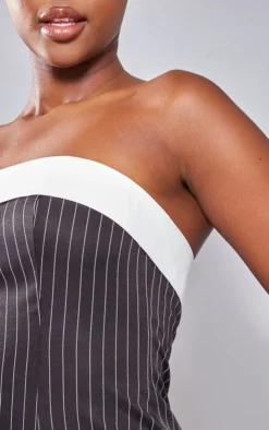 Black Pinstripe Bandeau Bodycon Dress -Moden Vibe Sales Store 5e955f1d1e630cebfe9c36477fe043e01ae9eb6a cnb9648 4