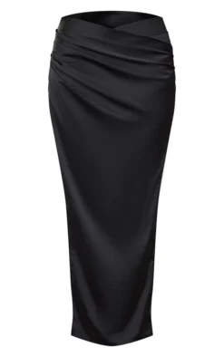 Black Satin Cowl Front Maxi Skirt -Moden Vibe Sales Store 600ca27e82fd429999076c4f026d9e5a2d4ffcb4 cnd3771 5