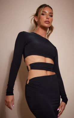Black Slinky Cut Out Waist Ring Detail Midi Dress -Moden Vibe Sales Store 7653b5708ac0d700fccab1acf72756f0c16dbe42 cnd5855 4