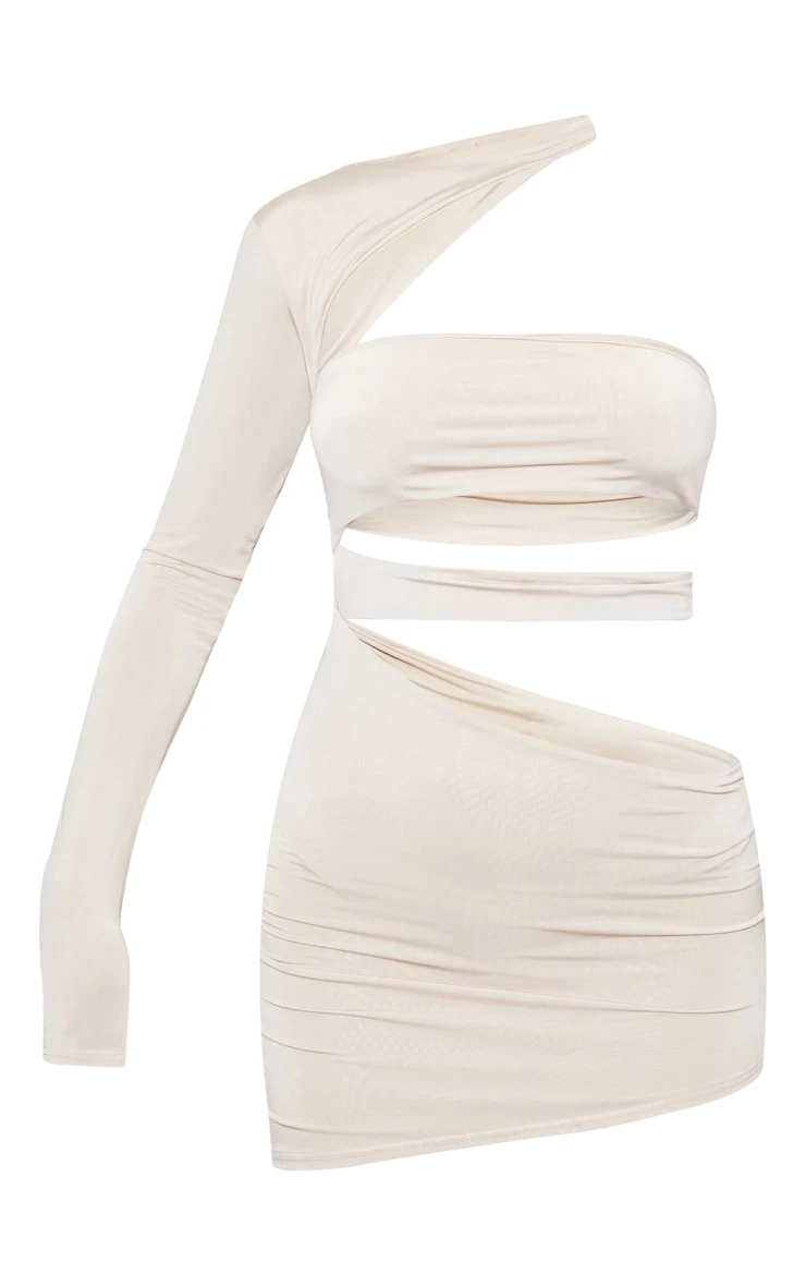 Stone Slinky One Shoulder Cut Out Mini Dress 5 Stone Slinky One Shoulder Cut Out Mini Dress - Image 5