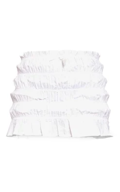 White Cotton Extreme Ruched Mini Skirt -Moden Vibe Sales Store 7883b0316c799c5af9c349743d29c19b157bcb0a cnd8232 6