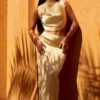 Butter Cream Satin Mid Rise Maxi Skirt