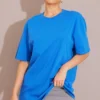 Cotton Cobalt Oversized T-Shirt