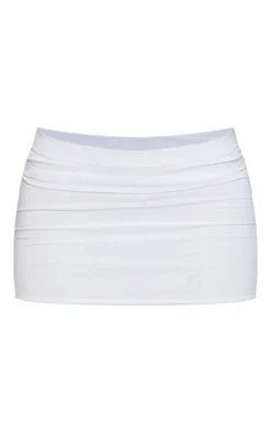 White Slinky Basic Low Rise Extreme Micro Mini Skirt -Moden Vibe Sales Store 7efbd291e02c9bc00b70b6142b875fca916593d7 cmv8575 6