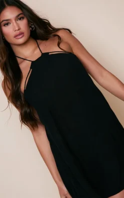 Black Crinkle Tassel Halterneck Swing Dress -Moden Vibe Sales Store 80ca5a3ea55654a2a669d7e501341ebcb5991869 cnd6431 4