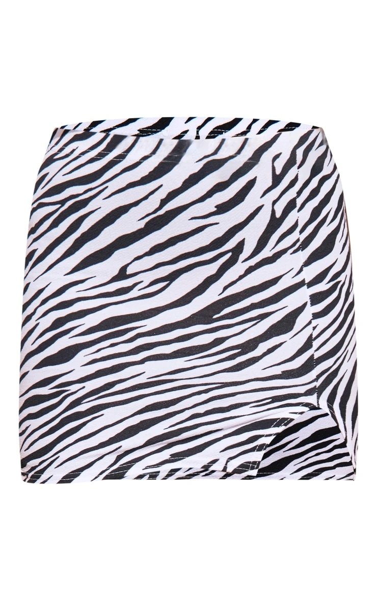 Zebra Print Split Mini Skirt 6 Zebra Print Split Mini Skirt - Image 6