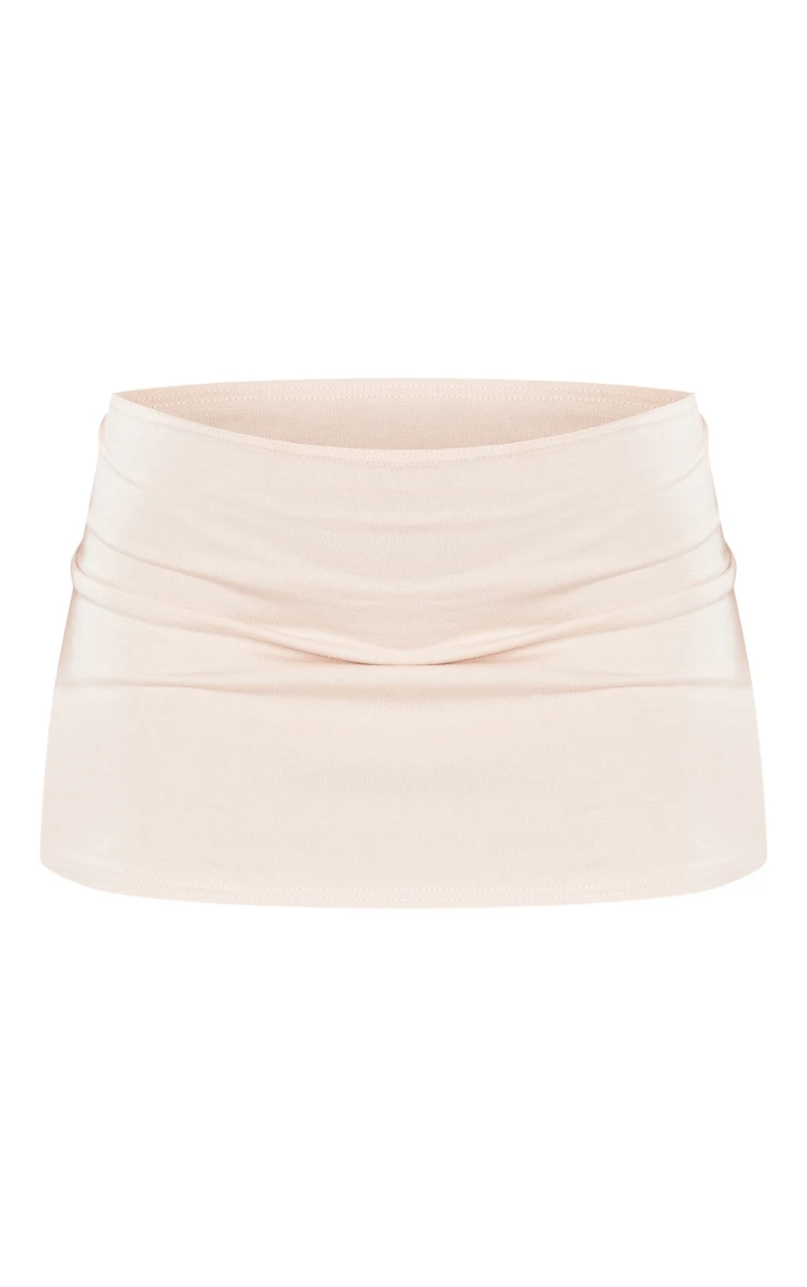 Stone Cotton Jersey Mid Rise Micro Mini Skirt 6 Stone Cotton Jersey Mid Rise Micro Mini Skirt - Image 6