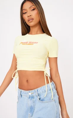 Lemon San Diego Ruched Side T Shirt