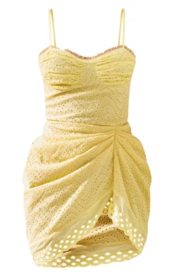 Lemon Broderie Knot Drape Detail Shift Dress -Moden Vibe Sales Store 85c8e72d6a9eb5f77abcacaec9fb1761ce7c9391 cne2962 5