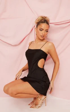 Black Satin Strappy Side Cut Out Shift Dress 7 Black Satin Strappy Side Cut Out Shift Dress -Moden Vibe Sales Store 8f7b6579bb2a16349c5a101fe0de0cac3546f6ed cnd2348 3