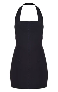 Black Stretch Woven Hook & Eye Detail Halter Bodycon Dress -Moden Vibe Sales Store 957c7ec4b7a7cac4739e8c2b9d4c159f920c3382 cnd5852 5