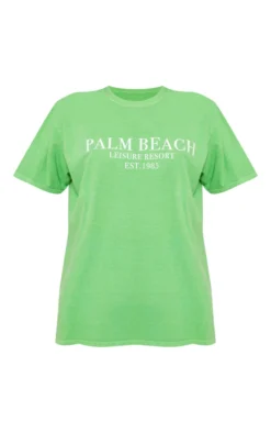 Bright Green Palm Beach Printed Washed T Shirt -Moden Vibe Sales Store 98e305eff13aaa8f832f910080ad3d45378bd813 cne9057 5