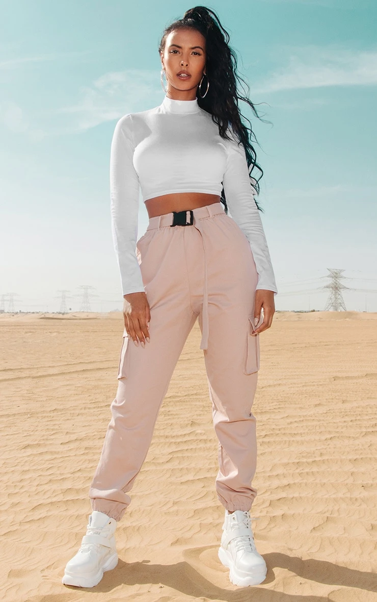 Nude Utility Belted Cargo Joggers 2 Nude Utility Belted Cargo Joggers - Image 2