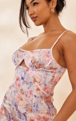 Pink Abstract Print Underwired Cut Out Bust Shift Dress -Moden Vibe Sales Store a35aa2aa73b0f41db2963e77311d2758dd57cb94 cnd4283 4