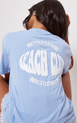 Baby Blue Beach Club Puff Print T Shirt -Moden Vibe Sales Store a9a91e10c1b6e334dbb1109adc55649eda2e842f cne3318 4