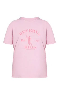 PRETTYLITTLETHING Baby Pink Washed Beverley Hills Print T Shirt -Moden Vibe Sales Store add91cf49968b53f2abd4cc023c7cb3ec16a1d13 cne9080 5