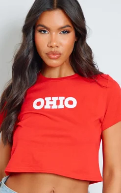 Red Ohio Printed Fitted Crop T Shirt 8 Red Ohio Printed Fitted Crop T Shirt -Moden Vibe Sales Store af72a32a5fcb005d1a2f054347f4aa724f0f3257 cne6037 4