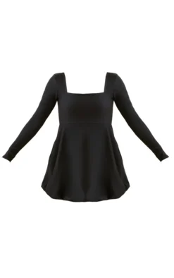 Black Stretch Woven Long Sleeve Puffball Shift Dress -Moden Vibe Sales Store af9abc86bf7e7499f335a307744d3ff221ae0c5e cna6603 5