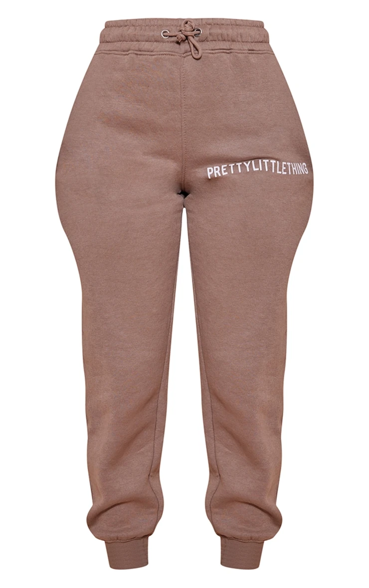 PRETTYLITTLETHING Logo Toffee High Waisted Cuffed Joggers 5 PRETTYLITTLETHING Logo Toffee High Waisted Cuffed Joggers - Image 5
