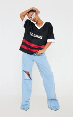 Black California Short Sleeve Mesh T-Shirt -Moden Vibe Sales Store b77b028401b40cfbbc9464bd0fdc391f653fdb95 cne2043 3